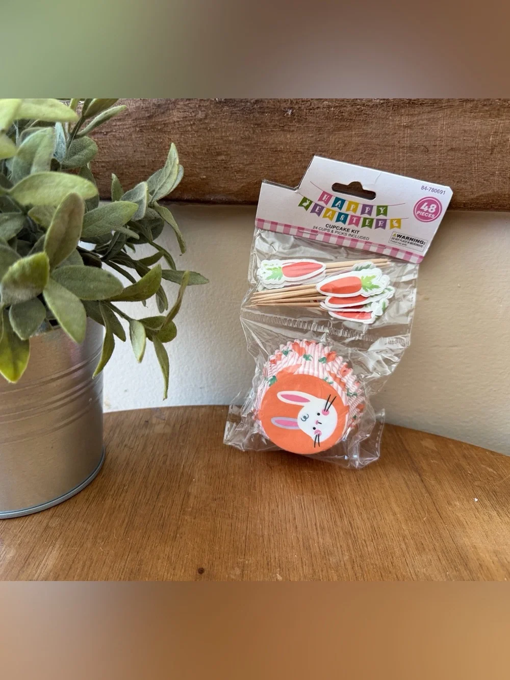 Hobby Lobby Orange Bunny Cupcake Kit with Carrot Picks